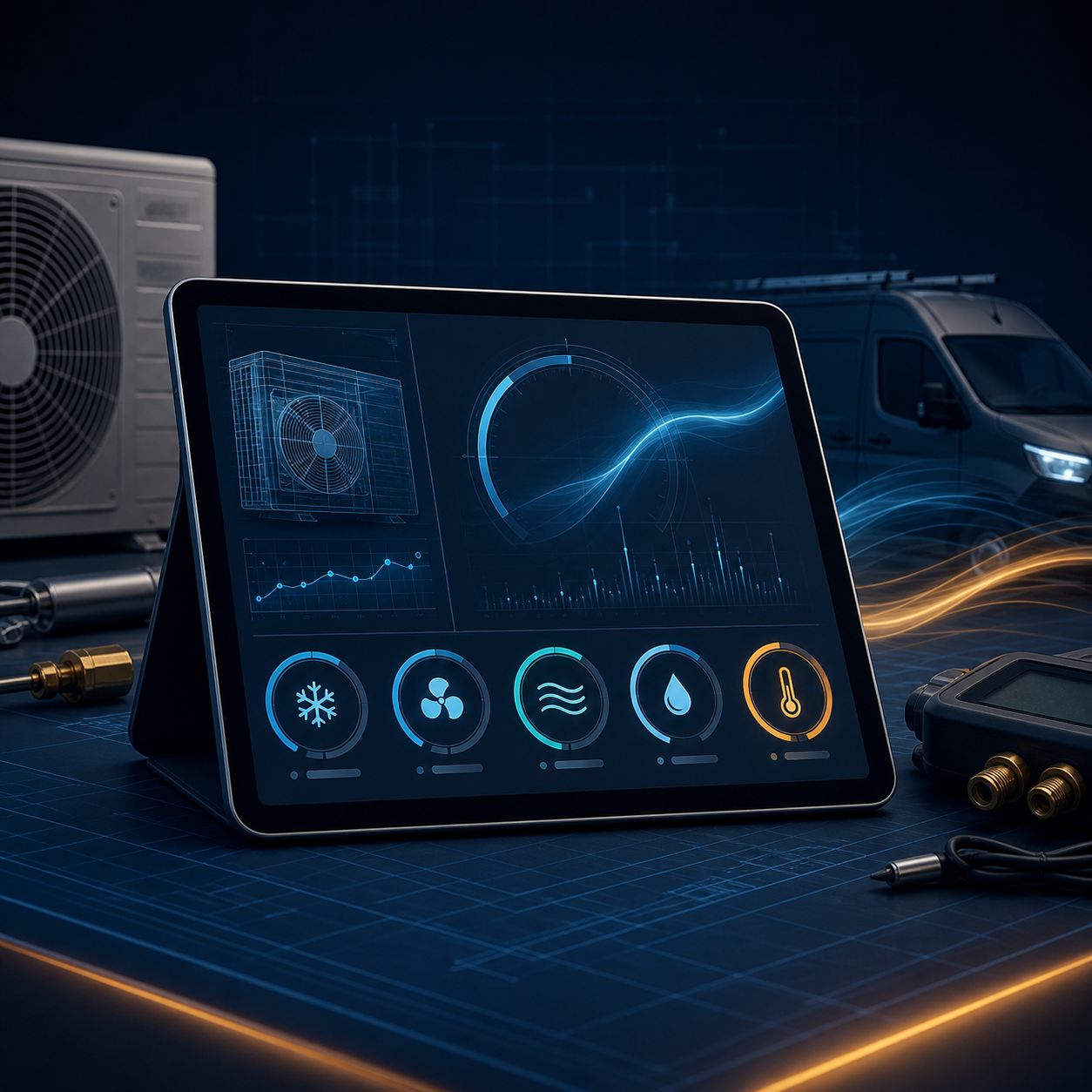 HVAC Lead Leak Assessment diagnostic dashboard