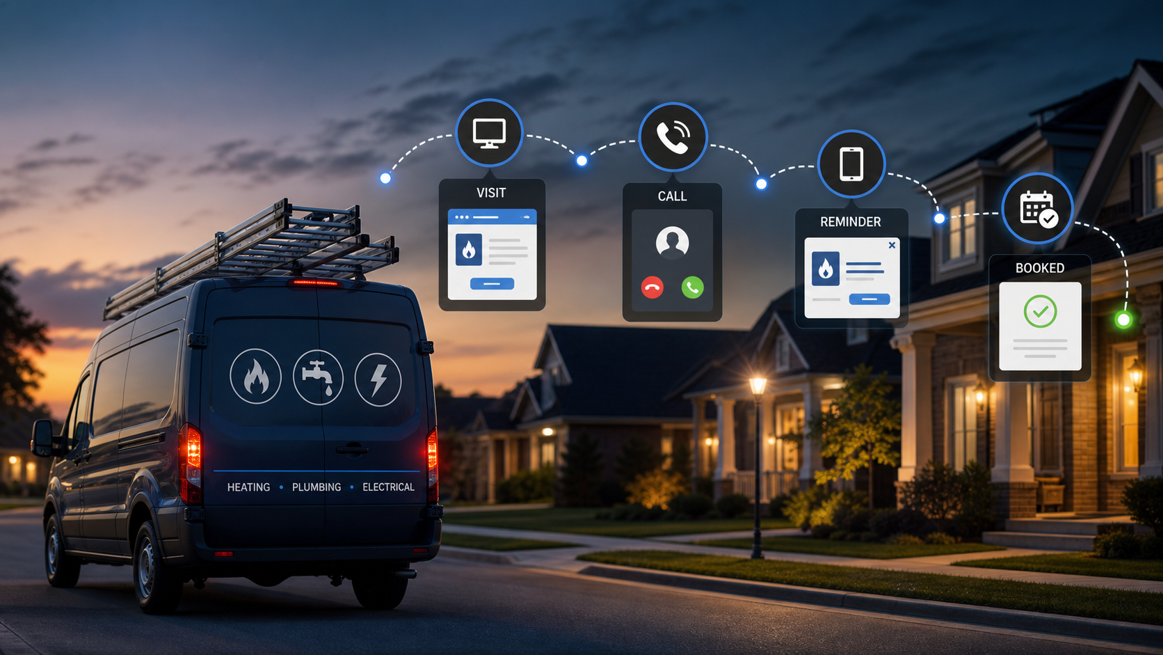 Retargeting ads helping HVAC plumbing electrical and local service businesses bring website visitors back